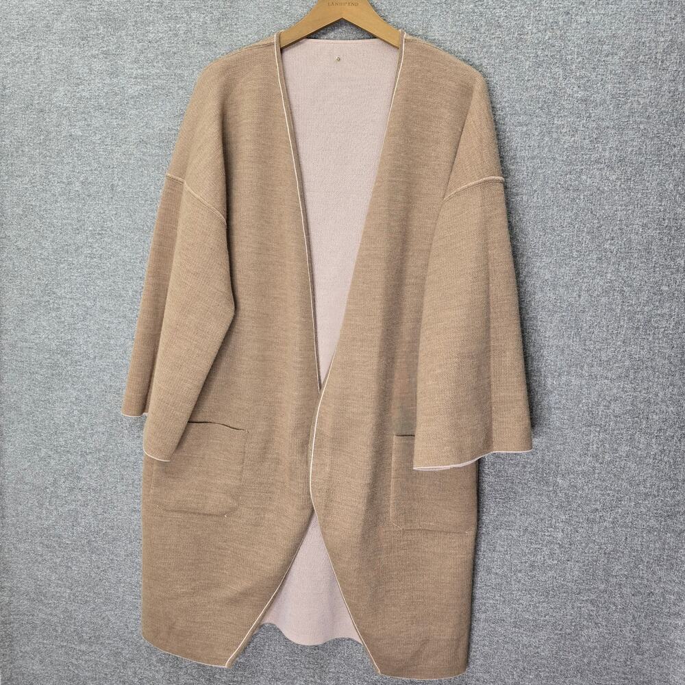 CUYANA REVERSIBLE BABY ALPACA OPEN CARDIGAN